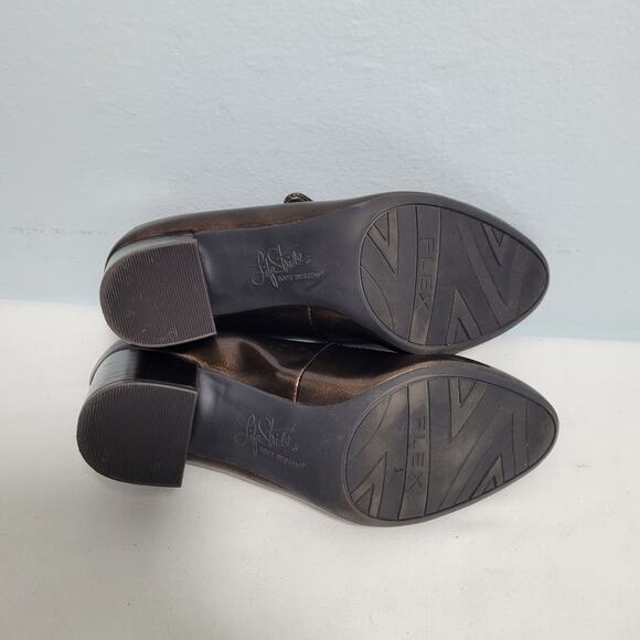 Life Stride Parigi Brown Metallic Maryjane Heels Size 8.5M  112525-2819 - Picture 5 of 7